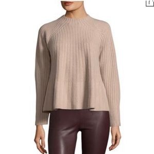 Rebecca Taylor ribbed swing sweater in Pinka Champagne size XS